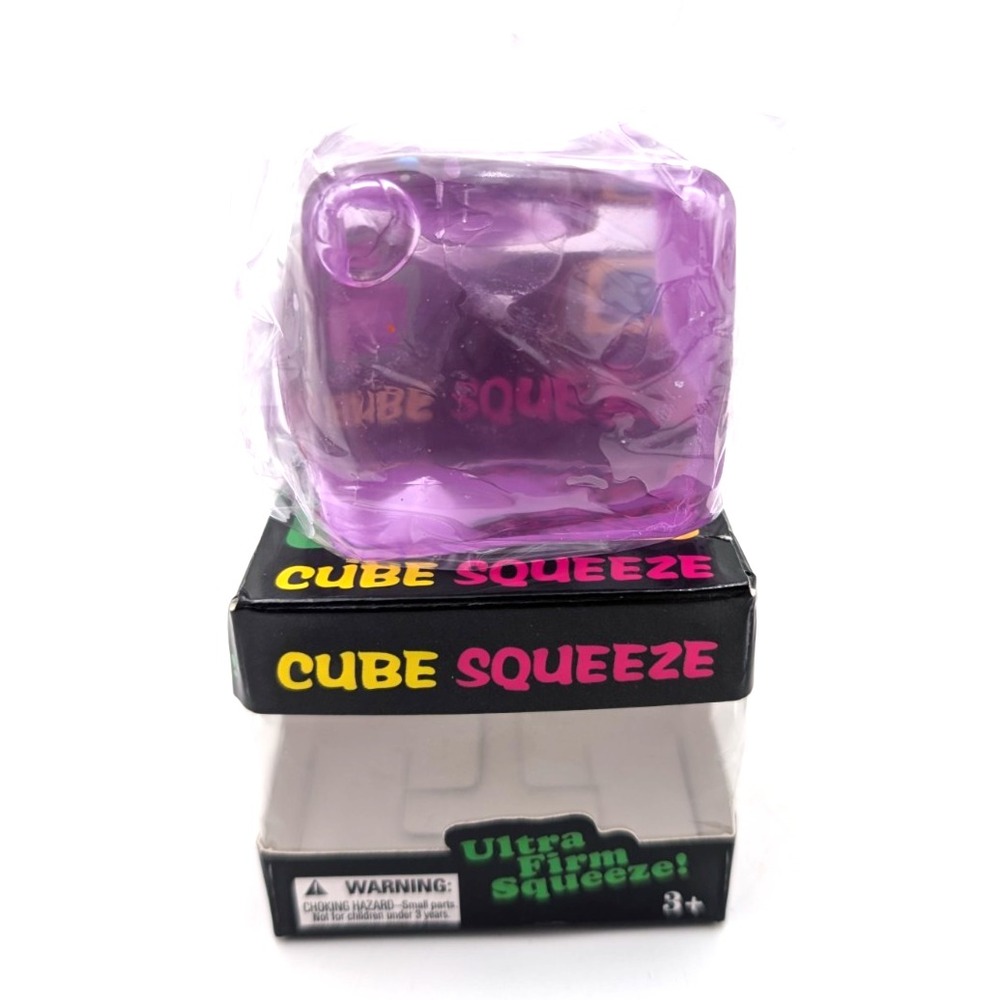 Cube Squeeze Ball Ultra firm squeeze Squish Toy, Purple